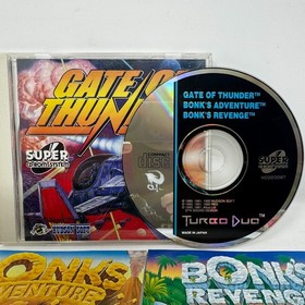 Gate of Thunder Bonks Adventure & Revenge TurboGrafx CD TurboDuo w/ Manuals