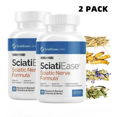 2 SciatiEase Labs Sciati Ease Sciatic Nerve Formula 120 capsules - free shipping