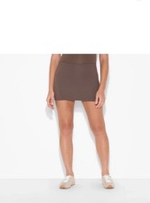 Wild Fable ButterBliss Buttery Soft Brown Bodycon Women's Mini Skirt Size L NWT