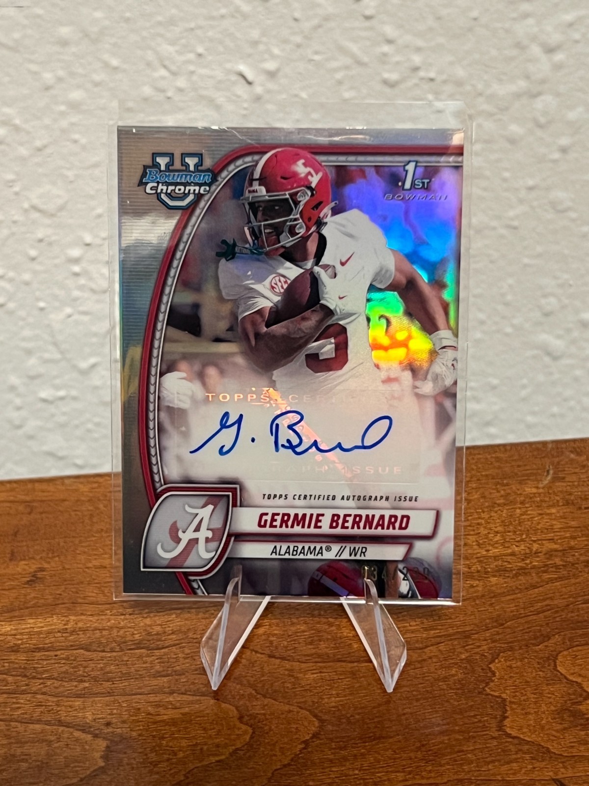 Germie Bernard 2024 Bowman U Chrome 1st Bowman Auto Refractor /299 Alabama