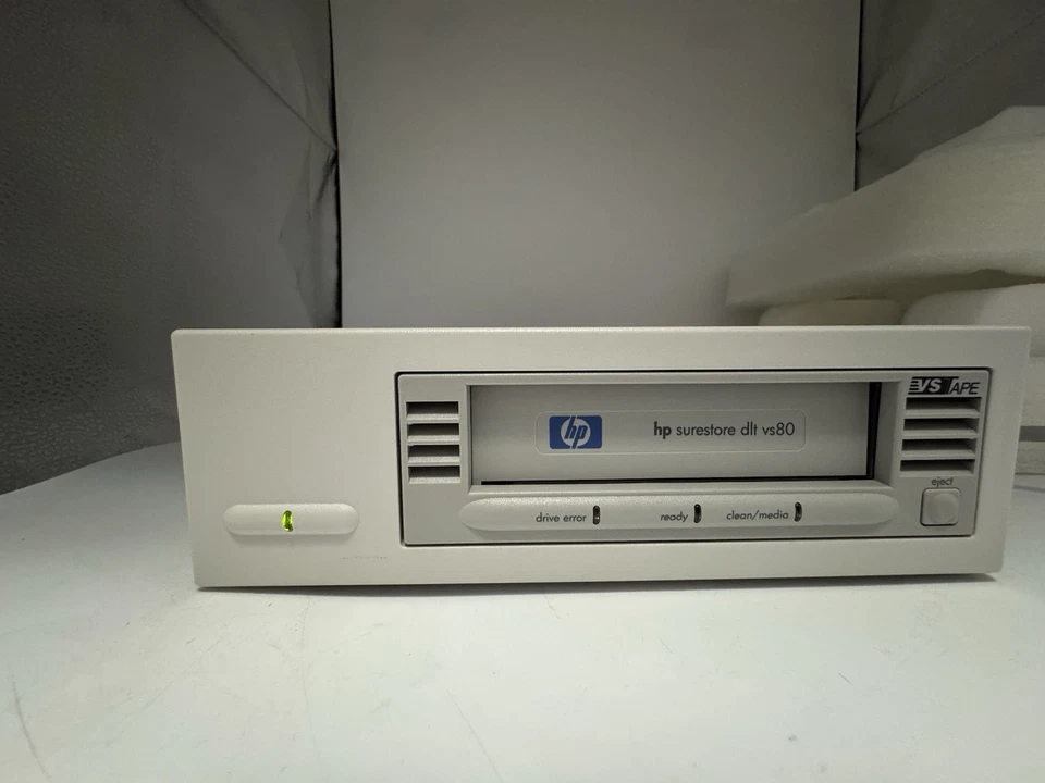 HP Superstore DLT C7503B VS80 40-80GB External Tape Drive Powers On Untested - Image 3 of 4