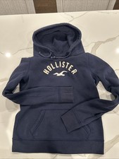 VINTAGE Y2K HOLLISTER HOODIE JUNIOR SIZE LARGE NAVY BLUE