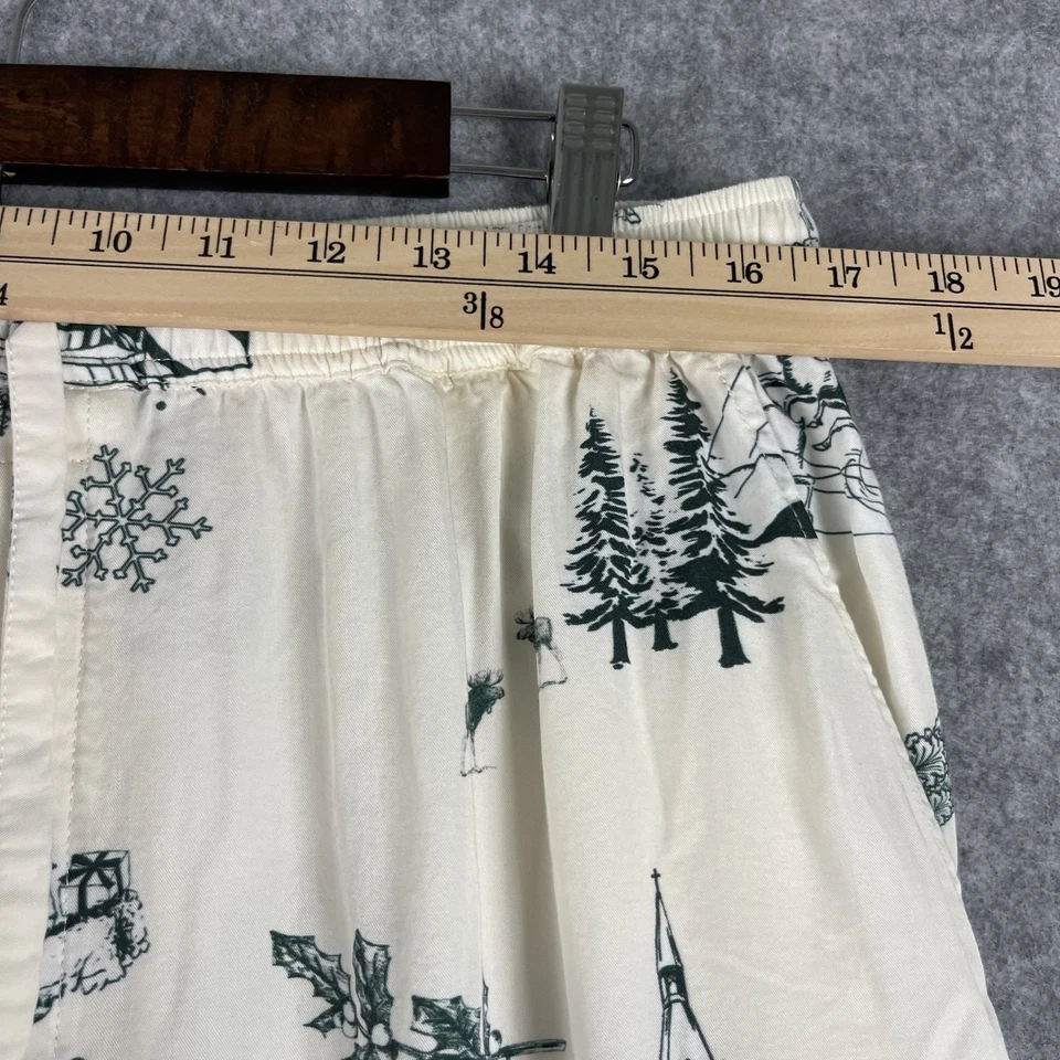 Katie Kime Christmas Holiday Toile Pajama Pant Womens XL Cotton Modal Santa - Image 4 of 4
