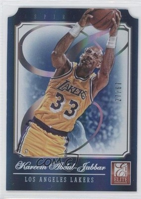 2012-13 Elite Aspirations Blue Die-Cut 27/67 Kareem Abdul-Jabbar #190 HOF 9ih