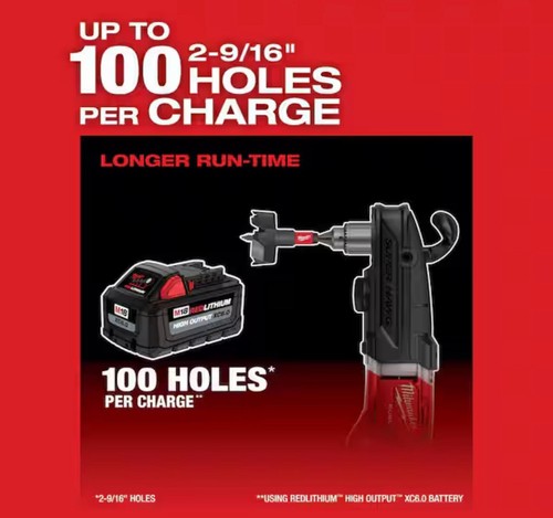 Milwaukee 2809-20 M18 Fuel 18V 1/2 Inch Super Hawg Right Angle Drill Bare Tool - Picture 5 of 7
