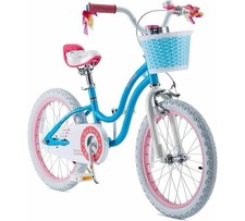 Royal Baby Stargirl Kids Bike 20" Blue Pink White Basket Bell Reflectors Steel