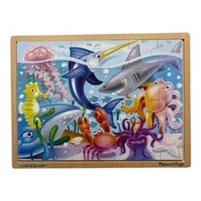 Melissa Doug Under the Sea 24 Piece Wooden Jigsaw Puzzle 2938 Kids Toy