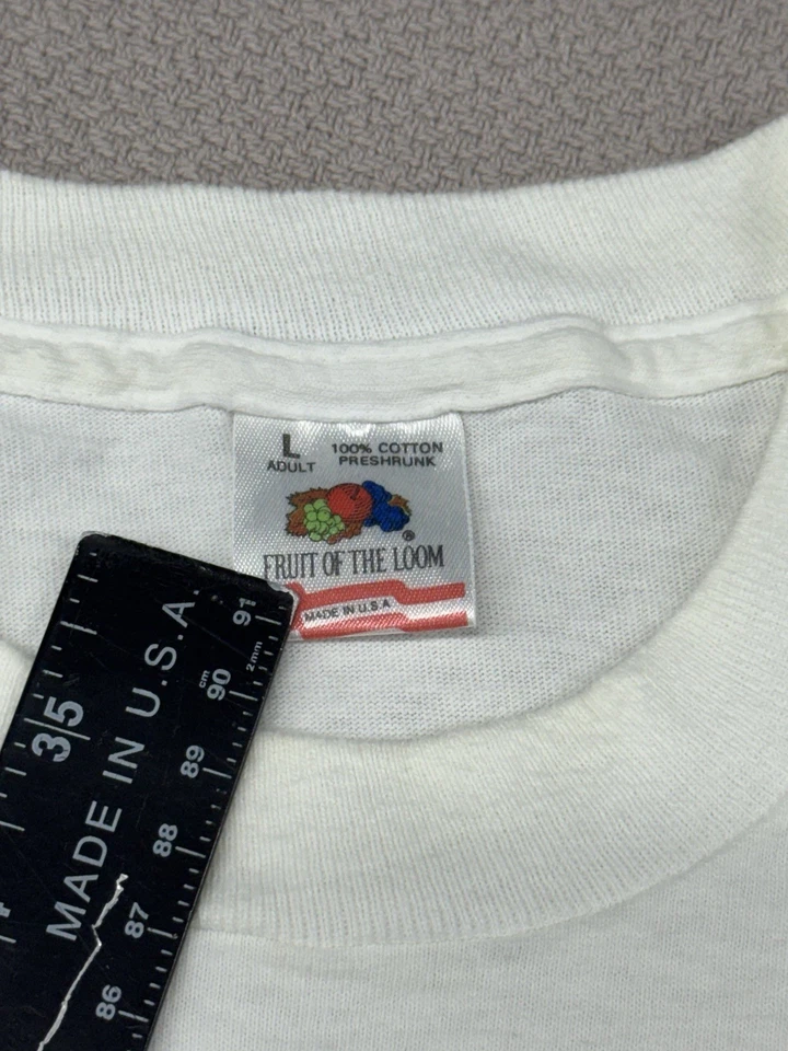 Camiseta De Colección Davey Allison Para Hombre Grande Blanca Doble Cara Nascar Puntada Única Foto 3 de 4