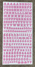 CREATIVE MEMORIES ABC 123 Alphabet Stickers BUBBLEGUM BOLD 2 9.5 x 10" Sheets