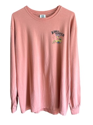 Kona Surf Club Long Sleeve T Shirt Size L Coral Color Wildwood, NJ Beach Fries