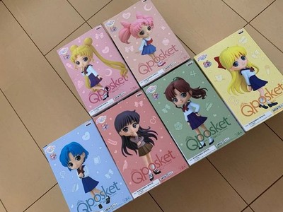 Qposket Sailor Moon Figure Set of 6 Unopened Sealed (Ami Rei Usagi Chibiusa)