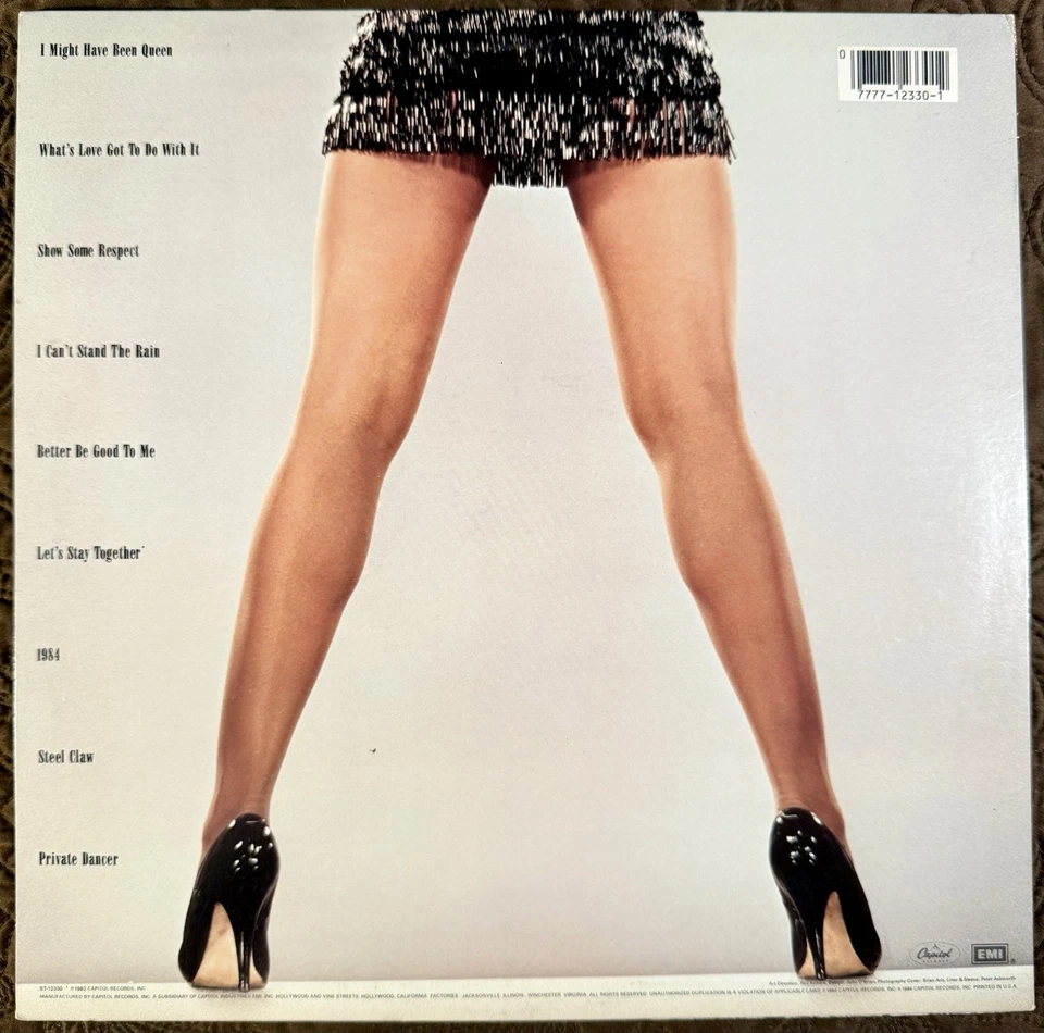 TINA TURNER "PRIVATE DANCER" 1983 Black VINYL 12” LP Record ST-12330 VG - Image 4 of 4