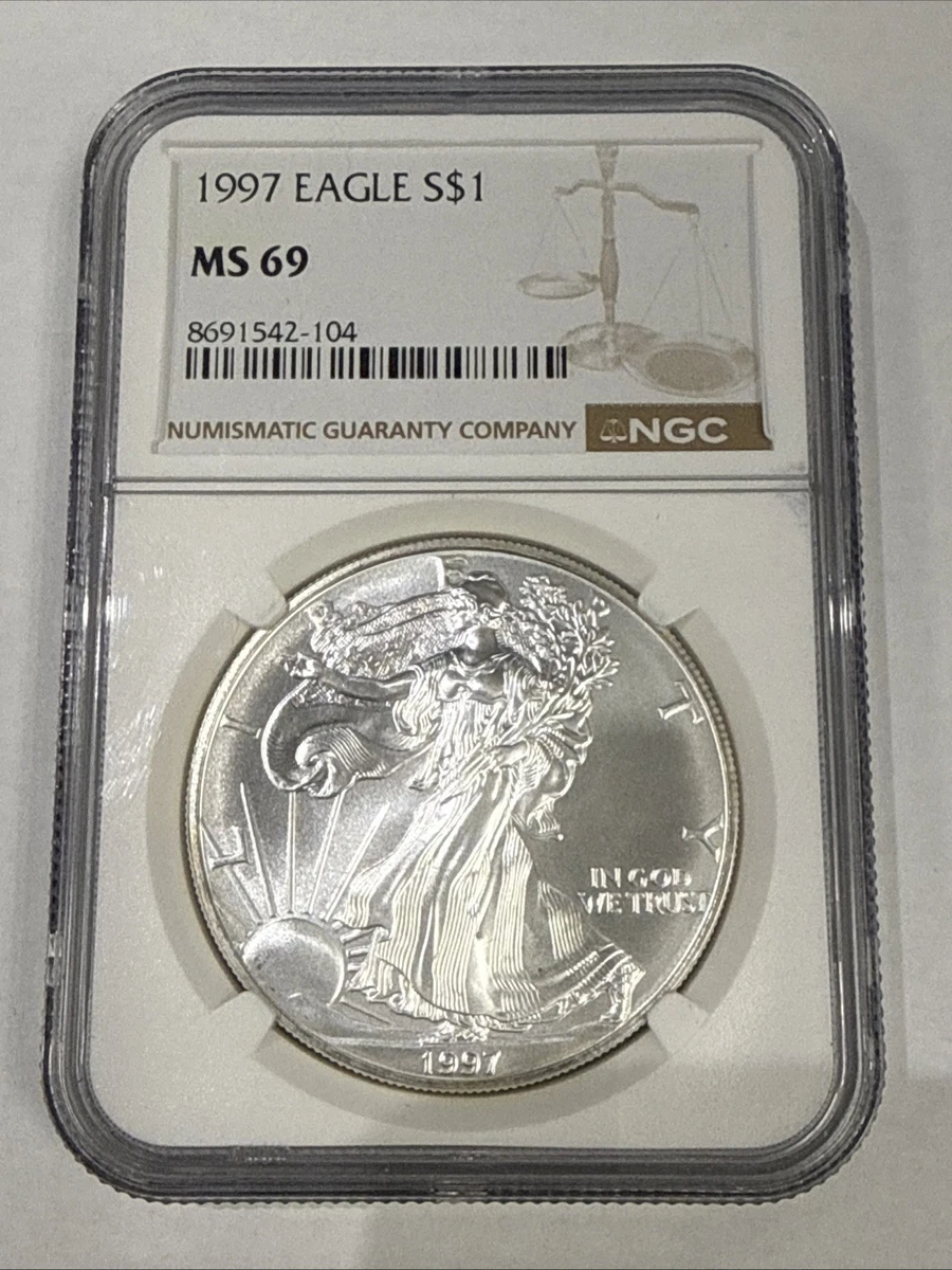 NGC Certified American Eagle MS 69 Silver Bullion Coins for sale