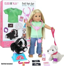 Click N' Play Vet Set Doll Accessories 12 Piece Set Perfect For Girl Doll, NEW