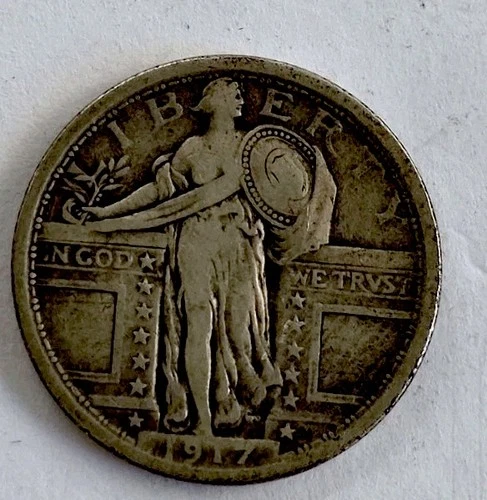 C35.  1917 TYPE 1 Standing Liberty Silver Quarter RARE