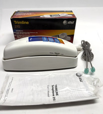 NEW Vintage 1980s AT T Trimline 210 Corded Telephone Beige Illuminated Buttons