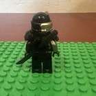 LEGO Minifigure Lot of 4 Black/Gray Armored Figures w/ Helmets & Sword — photo 3