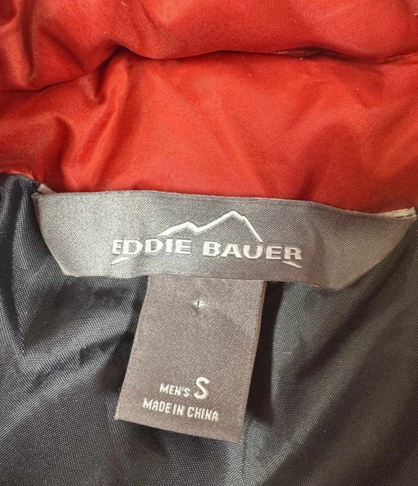 Jaqueta acolchoada Eddie Bauer EB650 80% zíper completo casaco de inverno esqui vermelho masculina pequena - Imagem 3 de 4