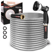Duraflex Hose 150FT Premium Stainless Steel Garden Hose – 5/8" Kink-Free