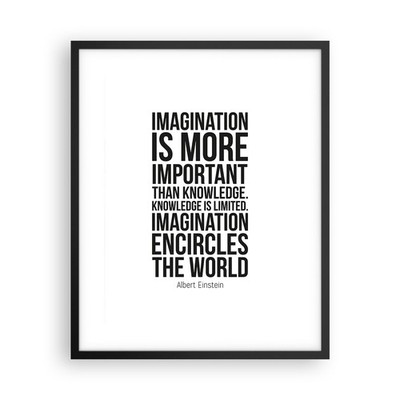 Wandbilder 40x50cm Poster Einstein Maxim Imagination Bilder Art Wanddeko