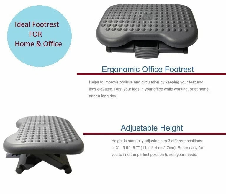 Adjustable Footrest Under Desk Ergonomic Office Foot Rest Computer ...