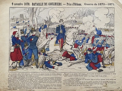 Image d'Epinal: Guerre 1870, bataille de Coulmiers, prise d'Orléans 08/11/1870 - Photo 1/4