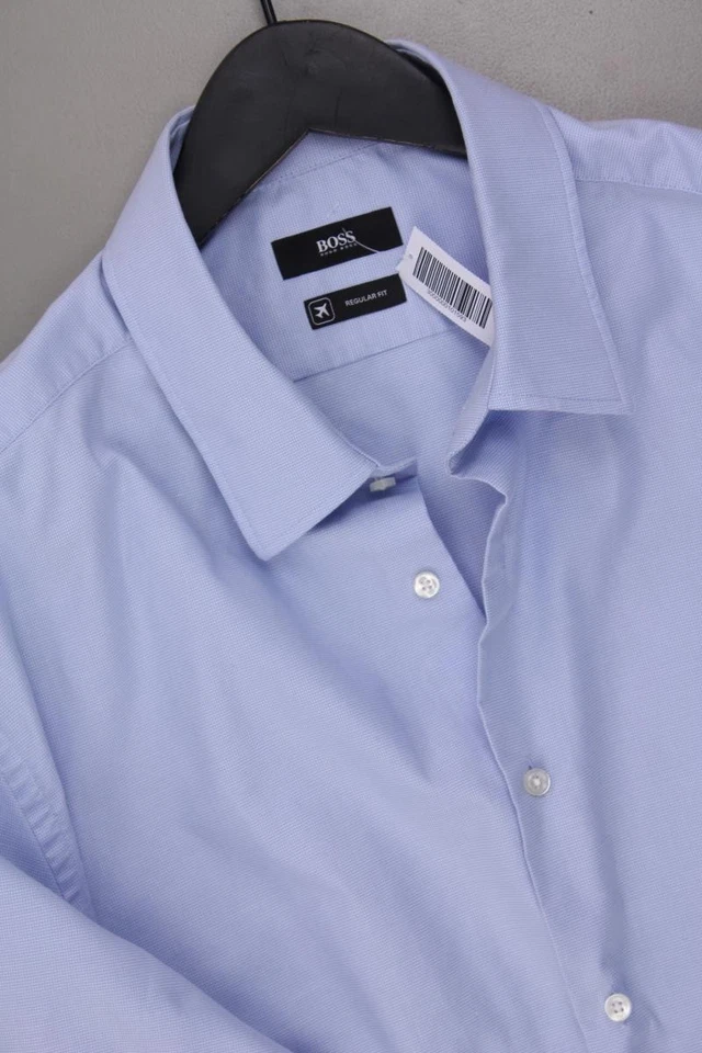 BOSS by Hugo Boss camicetta per uomo taglia Hemdgröße 44, XL, 54 blu di cotone - Immagine 2 di 4