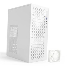 High Airflow Micro ATX PC Case - Support MATX, Mini-ITX, Slim With WHITE