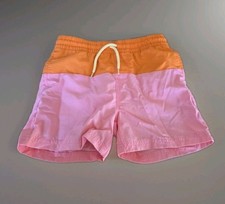 The Beaufort Bonnet Company Boys 5t Color Clock Orange Pink Swim Trunks Shorts
