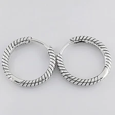 New 100%  Authentic PANDORA 925 Ale  Moments Small Charm Hoop Earrings 292728C00