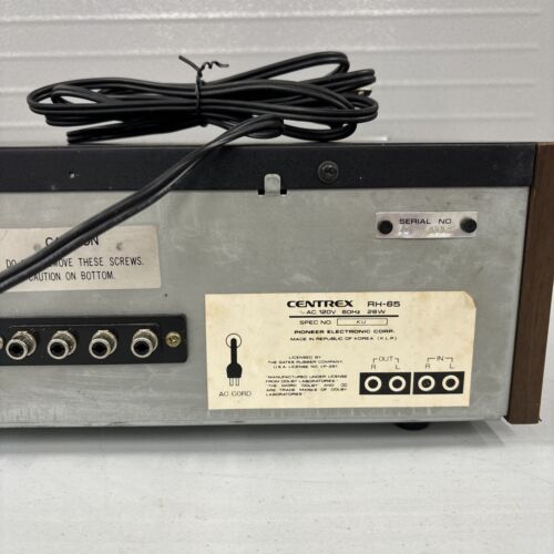 Centrex (by Pioneer) RH-65, 8 Track Player, Tested With 4 Tapes - Picture 14 of 16