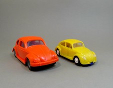 Vintage Orange Volkswagen VW Beetle Toy Car Hungary 1970s Unknown