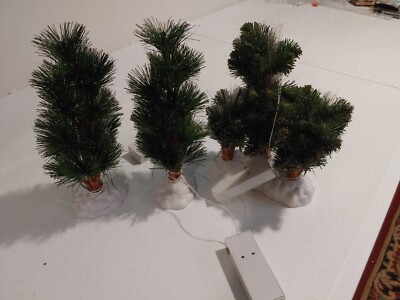 LEMAX Fiber Optic Christmas Trees Lot Of 3 NIB . Tested & Working