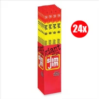 Slim Jim Giant Smoked Meat Stick, Original Flavor, Keto Friendly .97oz, 24 Pack