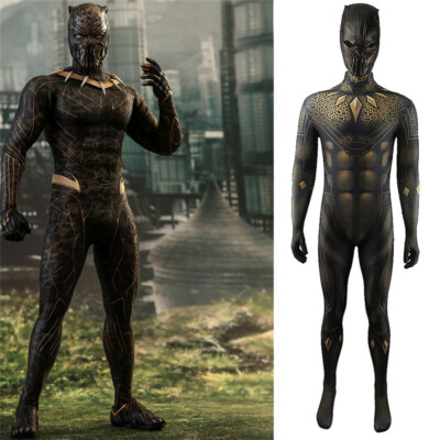 Black Panther Jumpsuit Killmonger Superhero Cosplay Costume Suit