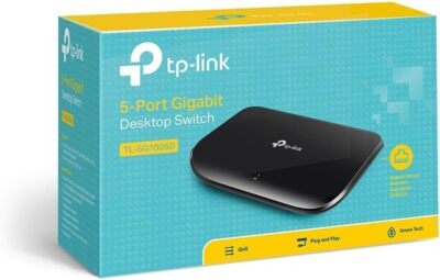 TP-LINK SG1005D 5-Port Netzwerk Gigabit Desktop Switch, schwarz