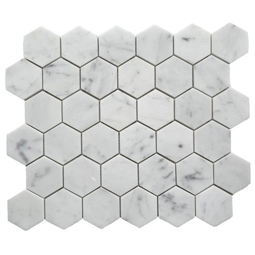 Mosaïque Céramique Hexagonale Blanc-beige 5mm - Pour Sol Et Mur Intérieur/extérieur