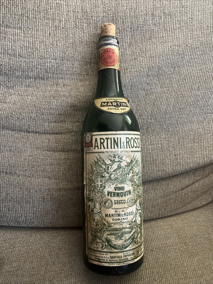 Vintage Martini & Rossi Vino Italy Vermouth EMPTY Bottle - Torino