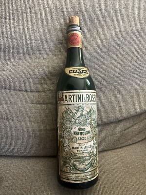 Vintage Martini & Rossi Vino Italy Vermouth EMPTY Bottle - Torino - 1000ml Secco