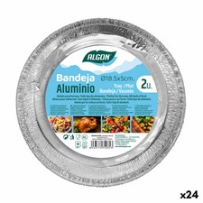 Set di Vassoi Algon Rotonda Pollo 18,5 x 5 cm [24 Unità]