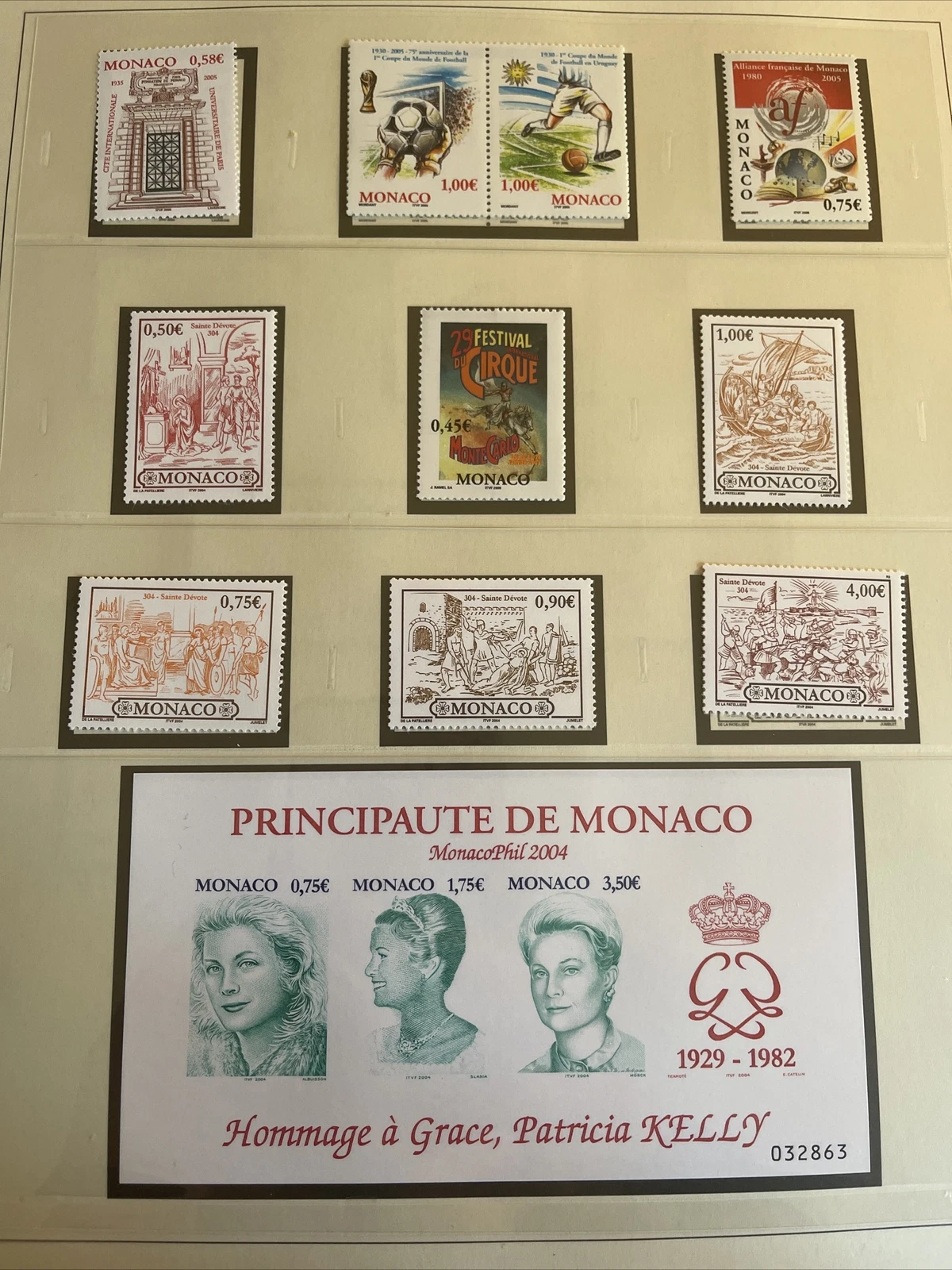 Timbres Monaco Neuf Lindner No.2208 2004 Page 234