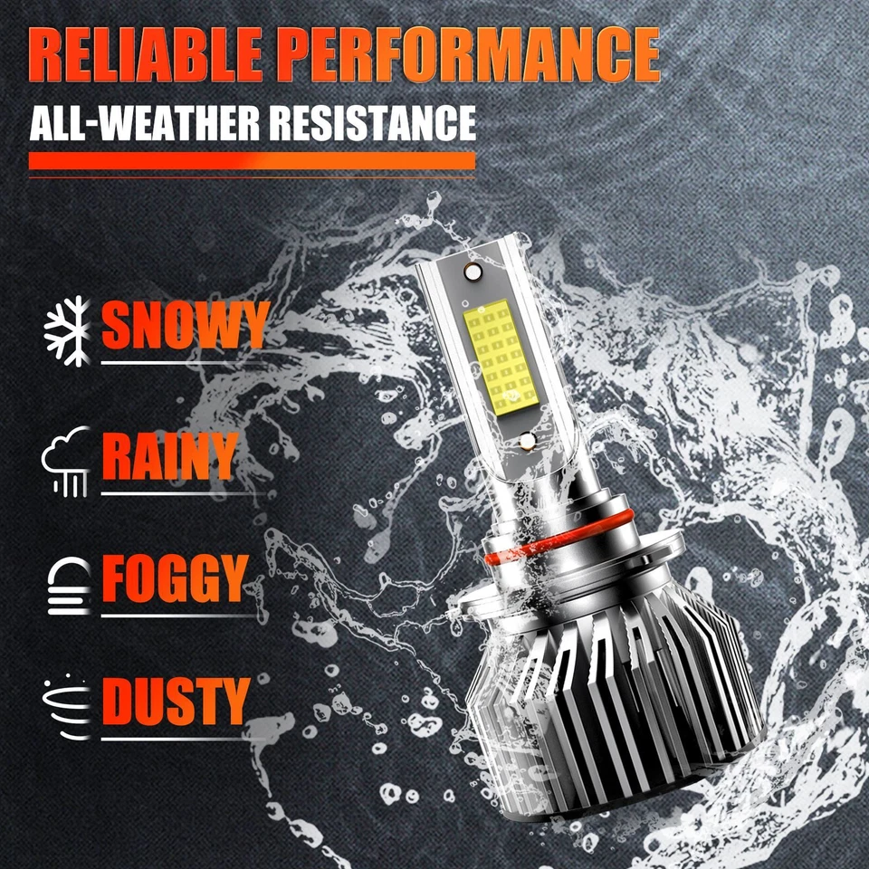 4x LED Headlight Bulbs High Low Beam 6000K White Combo For Volvo VNL 2005-2015 - Image 4 of 4