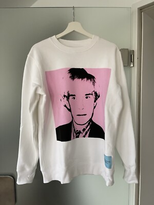 Calvin Klein Andy Warhol Sweatshirt weiß M Warhol Porträt pink