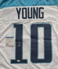 Vince Young Signed Auto XL White Jersey PSA/DNA COA Tennessee Titans