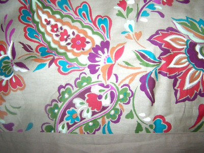 BELLA LUX FINE LINEN PAINTED PAISLEY FULL/QUEEN DUVET COVER