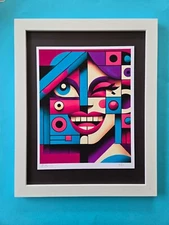 AIDAN FLUX | Hand Signed Authentic Print Framed "LOVE MY FRAGMENTS OF JOY" COA