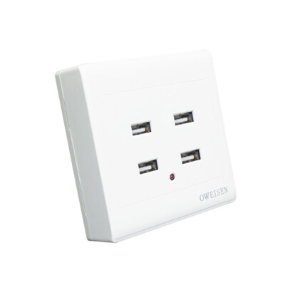 2/4 Ports USB Electrical Socket Wall Charger Station Power Adapter Plug Outlet