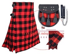 Macgregor Rob Roy Tartan 8 Yard kilt - Men Scottish Traditional kilt Custom Size