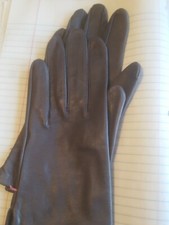 Vintage Aris GRAY SOFT Leather WOMENS Gloves 7 1/2 NWOT