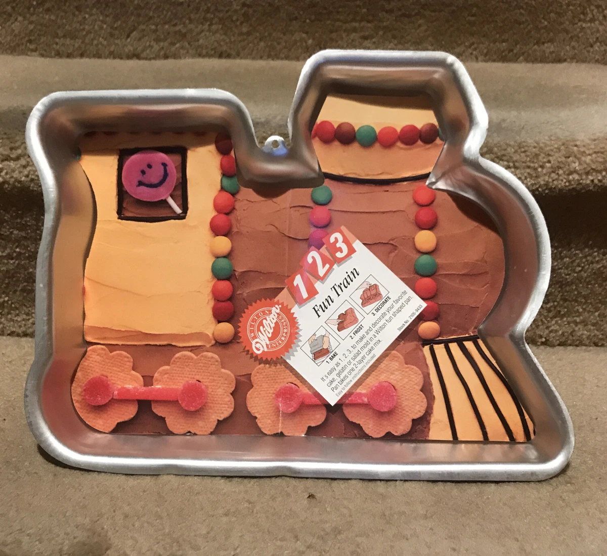 Wilton: 1,2,3 FUN TRAIN CAKE PAN #2105-9433 - 1991 - 12x10